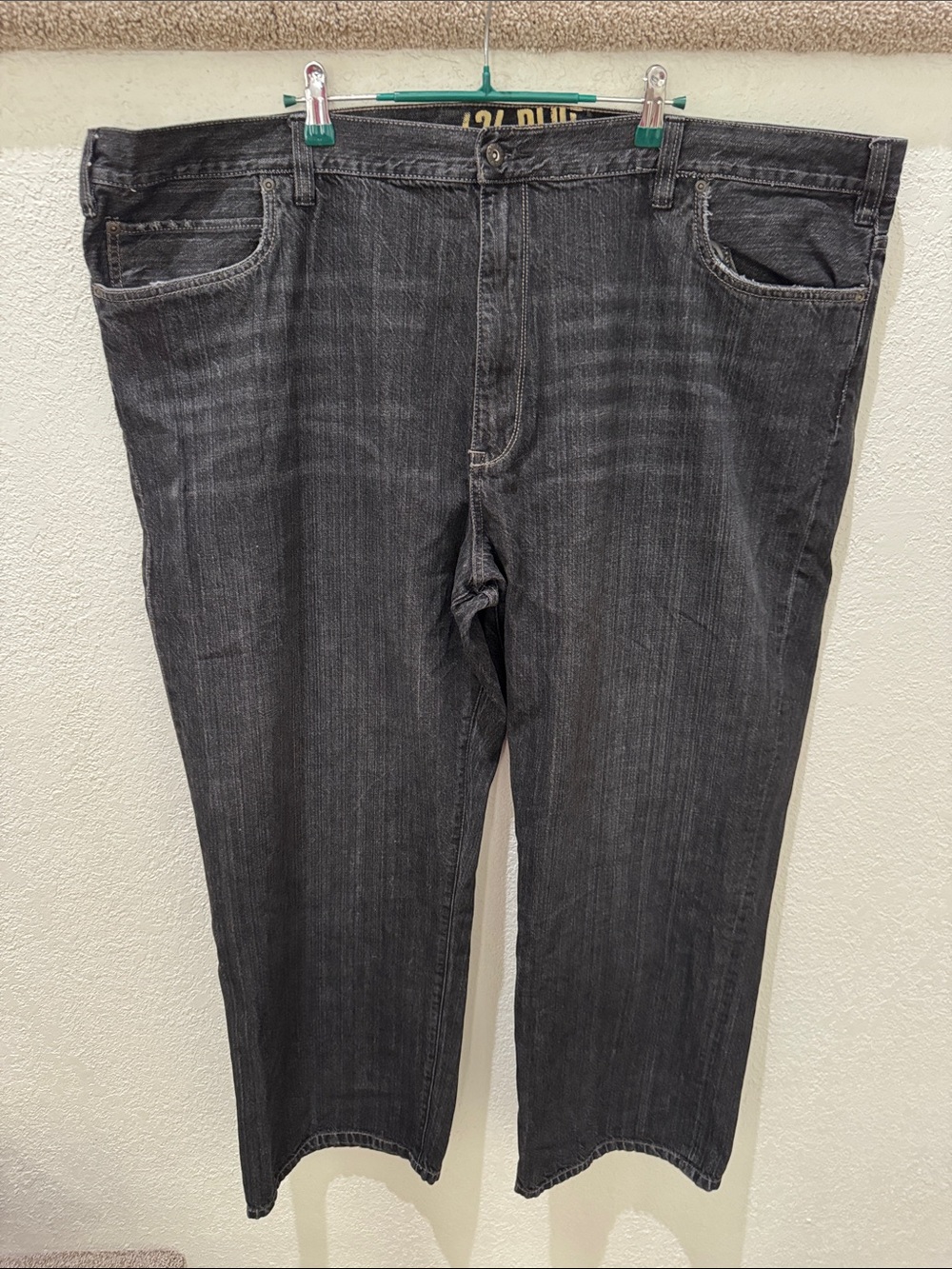 626 BLUE Men’s Big and Tall Relaxed Fit Black Jeans Size 52/30 EUC